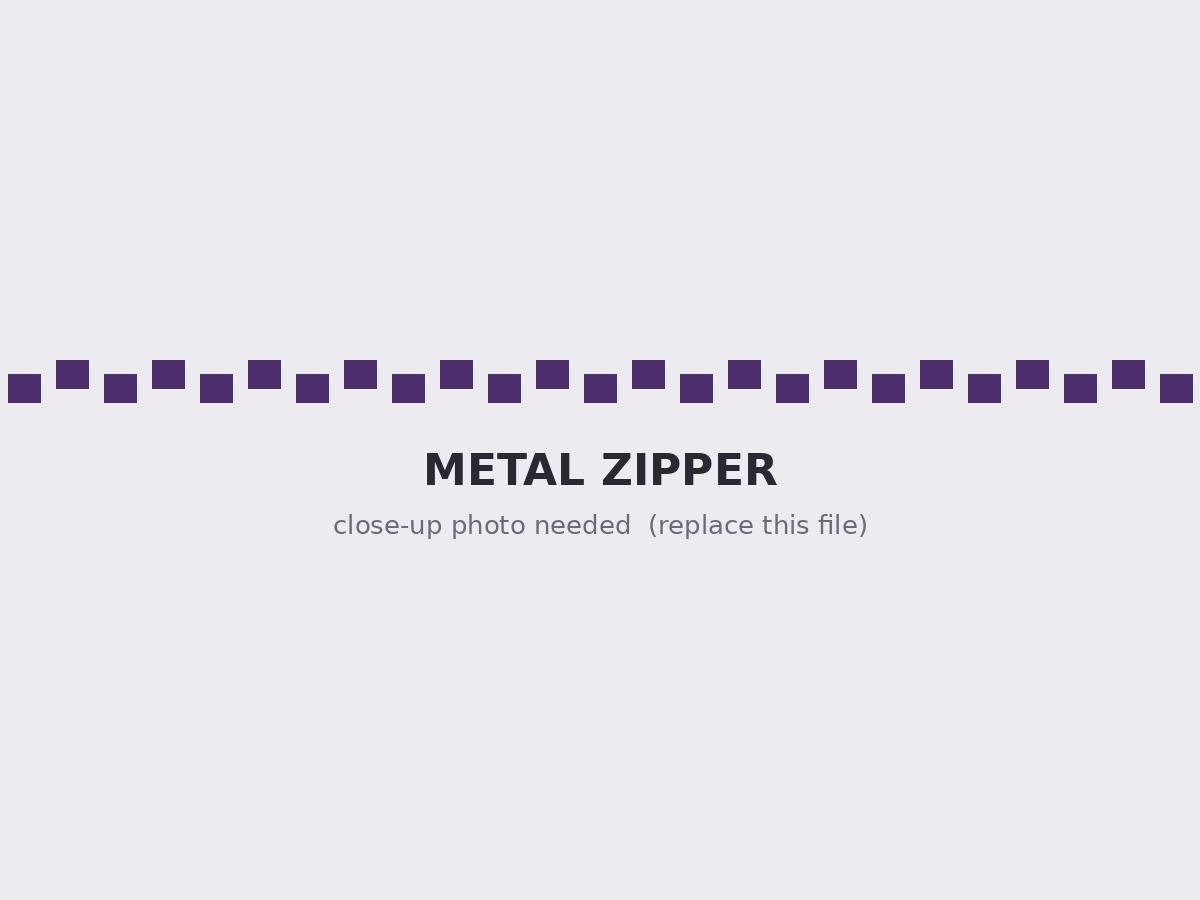 Brass and alloy metal zippers with custom pullers